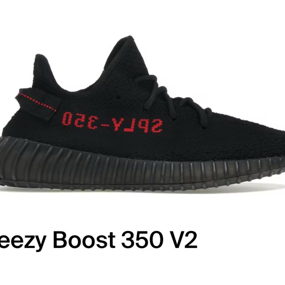 Yeezy Boost 350 V2 Black with Red Accents
